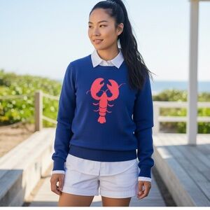 Hannah Rose 100% Cashmere Lobster Sweater